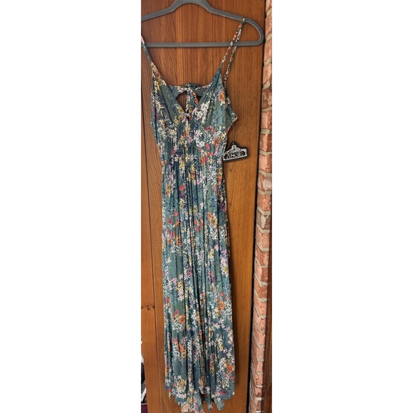 Angie Floral Maxi Sundress  NWT Ladies Large 59"Boho Keyhole Tiered Skirt - Picture 2 of 14